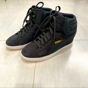 Suede Puma High Top Wedge